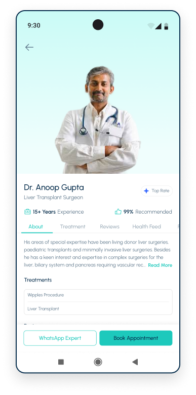Mediend app doctor profile screen